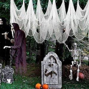 Halloween Gauze Creepy Cloth Black Netting Spider Web Decor Halloween Horror House Party Decoration miniinthebox