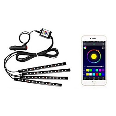 LED String Lights 22cmx4 String Lights 4x12 LEDs 5050 SMD 1 Set Multi Color Waterproof APP Control Decorative 12 V miniinthebox