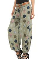 Casual printed trousers - thumbnail