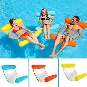 Water Inflatable Hammock Sofa Floating Bed Foldable Summer Backrest Floating Drainage Deck Chair Pool Party Floating Chair miniinthebox