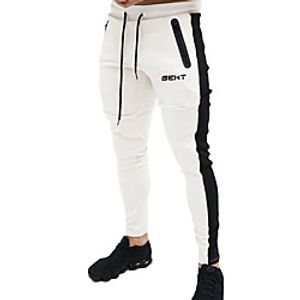 Men's Athleisure Sports Outdoor Sports Casual Sports Pants Sweatpants Pants Letter Full Length Print Blue Gray Green White Black miniinthebox