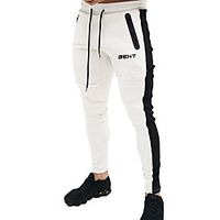 Men's Athleisure Sports Outdoor Sports Casual Sports Pants Sweatpants Pants Letter Full Length Print Blue Gray Green White Black miniinthebox - thumbnail
