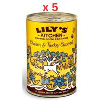 Lily's Kitchen Chicken & Turkey Casserole Wet Dog Food 400G Pack Of 5