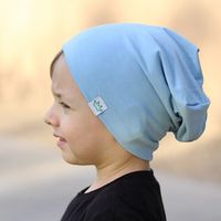 Boys Girls Winter Cotton Warm Bonnet Beanie Hat - thumbnail