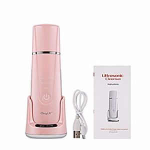 ems ultrasonic skin scrubber spatula heated facial cleaning peeling blackhead remover wireless charging face cleaner extractor (color : mr486p) Lightinthebox