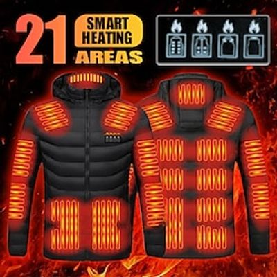 2194 Areas Heated Jacket For Men Women USB Electric Heating Jackets Winter Outdoor Warm Sports Thermal Parka Coat Vest for Hunting Hiking Camping Fishing Lightinthebox