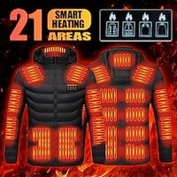 2194 Areas Heated Jacket For Men Women USB Electric Heating Jackets Winter Outdoor Warm Sports Thermal Parka Coat Vest for Hunting Hiking Camping Fishing Lightinthebox - thumbnail
