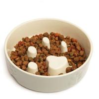 Scruffs Icon Slow Feeder Cream Pet Bowl Cream 20cm