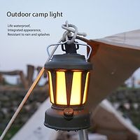 Solar LED Retro Portable Camping Lamp Rechargeable Outdoor Camping Lantern Lightinthebox - thumbnail