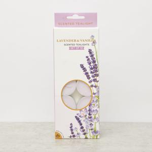 Lavender and Vanilla 10-Piece Tealight Candle Set - 10 gms