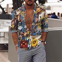 Graphic Flower  Plants Comfortable Fashion Casual Men's Shirt Button Up Shirt Casual Shirt Holiday Daily Wear Vacation Spring   Fall Turndown Long Sleeve Blue, Purple, Green S, M, L Polyester Shirt Lightinthebox Graphic Flower  Plants Comfortable Fashion Casual Men's Shirt Button Up Shirt Casual Shirt Holiday Daily Wear Vacation Spring   Fall Turndown Long Sleeve Blue, Purple, Green S, M, L Polyester Shirt Lightinthebox