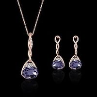 Jewelry Set 3pcs Rhinestone Alloy 1 Necklace Earrings Bracelets Women's Elegant Vintage Fashion Geometrical Geometric Jewelry Set For Wedding Party Valentine's Day Lightinthebox - thumbnail