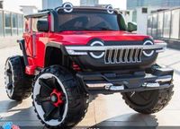 Megastar 12V Kids Ride On Big Blaster Jeep 4Wd Heavy Duty Super SUV for 2-10 yrs kids, Red - WN1166-R (UAE Delivery Only)