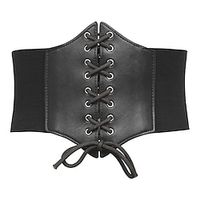 Halloween Corset Costumes Women Lace-up Cinch Belt Tied Corset Elastic Waist Belt Lightinthebox - thumbnail