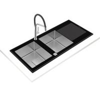 TEKA Diamond RS15 2B 1D Inset glass sink (TEKA-115160007)