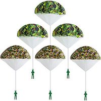 6 Pack Camo Parachute Toy, Tangle Free Throwing Toy Parachute, Kids Outdoor Toys, Flying Gifts for 3 4 5 6 7 8 9 10 Year Old Boy Girl Toy miniinthebox - thumbnail