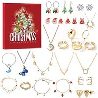 Christmas Advent Calendar 2023 Xmas Gift  Countdown Bracelets Making Kit 24 Days Christmas Gift DIY Charm Beads and Bracelets for Girls Women Kids Lightinthebox - thumbnail