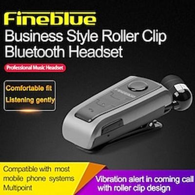 Fineblue F910 Wireless Earphone Bluetooth Headset Ears with Wire Clip Earphones Handsfree Call Vibration Retractable Earbuds Lightinthebox