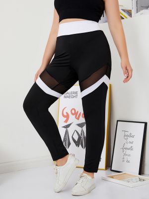 YOINS Plus Size Patchwork Design leggings YOINS Plus Size Patchwork Design leggings
