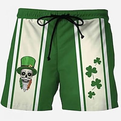 Men's Shorts Summer Shorts Beach Shorts Drawstring Elastic Waist Color Block Four Leaf Clover Breathable Soft Holiday St. Patrick's Day Fashion Streetwear Green Micro-elastic Lightinthebox Men's Shorts Summer Shorts Beach Shorts Drawstring Elastic Waist Color Block Four Leaf Clover Breathable Soft Holiday St. Patrick's Day Fashion Streetwear Green Micro-elastic Lightinthebox