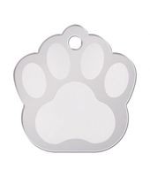 The Hillman ID Tag - Two-Tone Chrome Plated Brass Paw dog