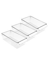 Interdesign Linus Pullz Clear 11.6 x 6 x 3.5 inch Set of 3 Pieces