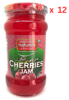 Natures Choice Cherries Jam, 370 gm Pack Of 12 (UAE Delivery Only)