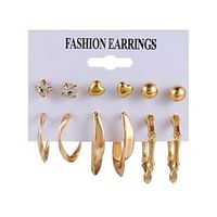 6 Pairs Earrings For Women's Party Evening Gift Prom Gold Plated Classic Fashion Lightinthebox 6 Pairs Earrings For Women's Party Evening Gift Prom Gold Plated Classic Fashion Lightinthebox