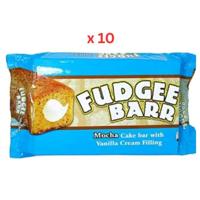 Fudgee Barr Mocha Cake W/Vanilla (10*39Gm) 390Gm Pack Of 10 (UAE Delivery Only)
