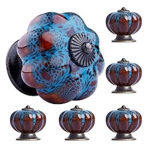 1pc Cabinet Knobs, Colorful Pumpkin Knobs,  Vintage Pumpkin Ceramic Knobs For Decorating Closet Drawers, Dresser Pulls, Drawer Handles With Screws Lightinthebox