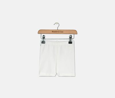 Little Girls Solid Pull On Short White Little Girls Solid Pull On Short White