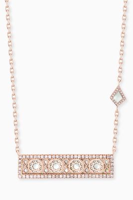 Oud Turath Large Pendant with Diamonds in 18kt Rose Gold