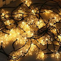 Outdoor Solar String Light LED Solar Garden Light 1 set LED Lantern Solar Light String Outdoor String Lights 10m 50 Light Snowflake Christmas Snowflake Outdoor Waterproof Light Night Light miniinthebox - thumbnail
