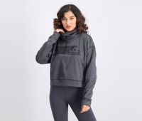 Womens Workout Ready Thermowarm Fleece Sweatshirt  Black - thumbnail