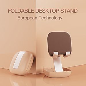 Phone Holder Stand Mount Desk Cell Phone Foldable Phone Desk Stand Adjustable Aluminum Alloy ABS Phone Accessory iPhone 12 11 Pro Xs Xs Max Xr X 8 Samsung Glaxy S21 S20 Note20  miniinthebox