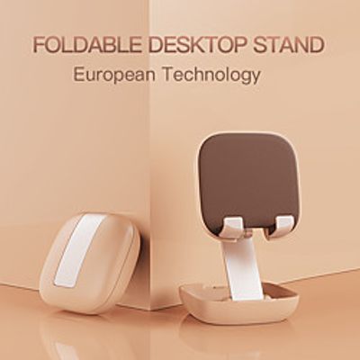 Phone Holder Stand Mount Desk Cell Phone Foldable Phone Desk Stand Adjustable Aluminum Alloy ABS Phone Accessory iPhone 12 11 Pro Xs Xs Max Xr X 8 Samsung Glaxy S21 S20 Note20  miniinthebox