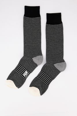 Mens 1Pk Non Terry Crew Sock  Black