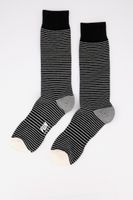 Mens 1Pk Non Terry Crew Sock  Black - thumbnail
