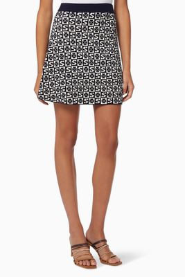 A-line Mini Skirt in Jacquard Knit A-line Mini Skirt in Jacquard Knit