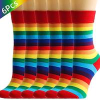 5 PCS Rainbow Cotton Socks Bundle LGBT LGBTQ Dress Up Adults' Unisex Gay Lesbian Queer Pride Parade Pride Month Party Carnival Daily Lightinthebox