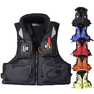 Men's Life Jacket Fishing Vest Outdoor Adjustable Size Multi-Pockets Vest  Gilet Spring Summer Fishing Black Red Blue Lightinthebox