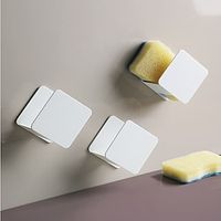 Japanese Style Kitchen Cleaning Cloth Storage Rack Wall Mounted Non Perforated Steel Wire Ball Drainage Rack Sponge Wiping Sink Storage Rack Lightinthebox - thumbnail