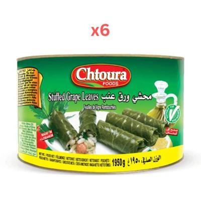 Chtoura Foods Stuffed Grape Leaves 1.95Kg Pack of 6