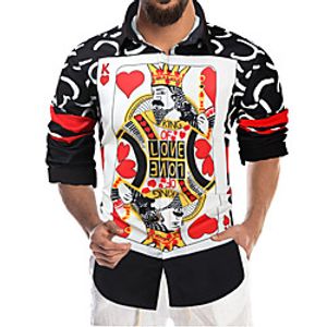 Men's Shirt 3D Print Abstract 3D Long Sleeve Street Tops Fashion Sports Rainbow miniinthebox