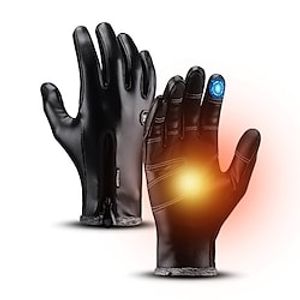 Winter Gloves Bike Gloves Cycling Gloves Touch Gloves Winter Full Finger Gloves Windproof Warm Skidproof Winter Sports Sports Gloves Mountain Bike MTB Outdoor Exercise Activity  Sports Gloves Black Lightinthebox
