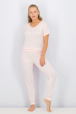 Womens Shortsleeve Top And Drawstring Pajama Pink Womens Shortsleeve Top And Drawstring Pajama Pink