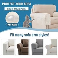 2 Pcs Armrest Covers for Chairs and Sofas Couch Arm Covers for Sofa Armrest Covers with Side Pocket Anti-Slip Furniture Protector Washable Armrest Slipcovers miniinthebox - thumbnail
