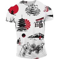 Demon Slayer: Kimetsu no Yaiba Kamado Tanjiro T-shirt Anime Cartoon Anime Classic Retro Vintage T-shirt For Men's Adults' 3D Print 100% Polyester miniinthebox - thumbnail