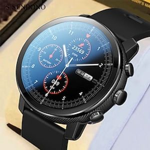 SENBONO Men's Smart Watch Round Bluetooth Answer Call Watches 100 Dials Sport Smartwatch Men Women for Android IOS Lightinthebox