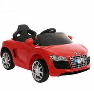 Megastar Ride On 6V Audi Style Children's Electric Four Wheel Dual Drive Swing Remote Controlled Car - Red (UAE Delivery Only)